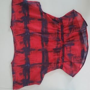 Small Rock & Republic boat neck sheer blouse